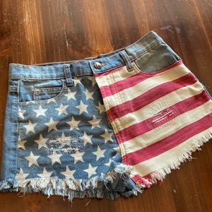 Denim shorts